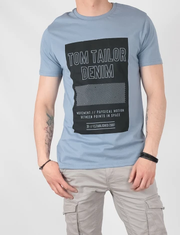 Tricou Tom Tailor, bleu, M
