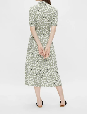Rochie Pieces, verde, XS
