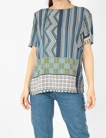 Bluza Vila, albastru, 40 Albastru