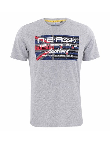 Tricou N.Z.A NEW ZEALAND AUCKLAND, gri, S