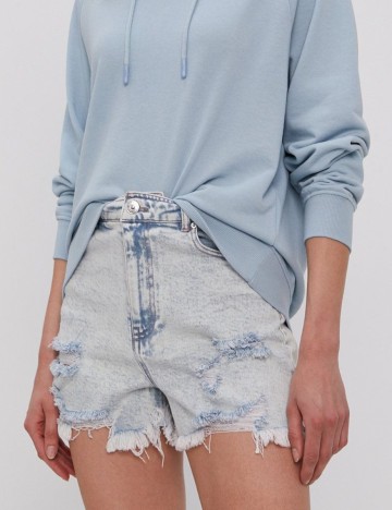 Pantaloni scurti Pieces, albastru, M