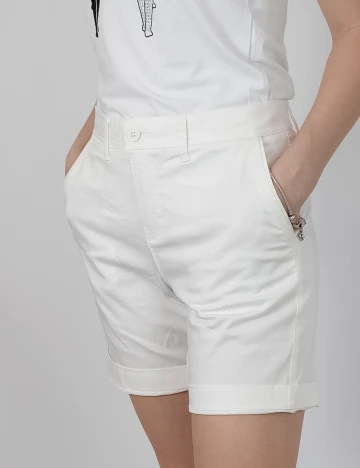 Pantaloni scurti C&A, alb, 48 Alb