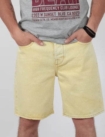 Pantaloni scurti Selected, galben, M