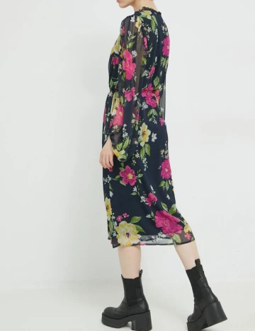 Rochie medie Vila, bleumarin Albastru