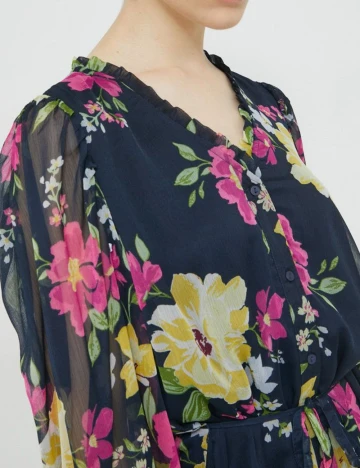 Rochie medie Vila, bleumarin Albastru