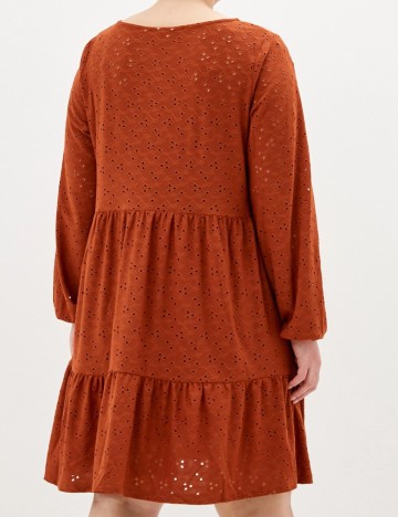 Rochie Only Carmakoma, caramiziu, 50/52