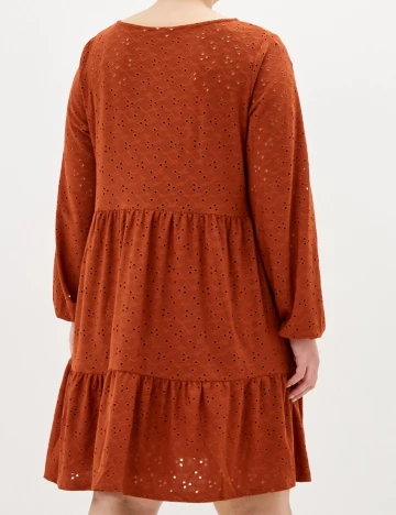 Rochie Only Carmakoma, caramiziu, 50/52