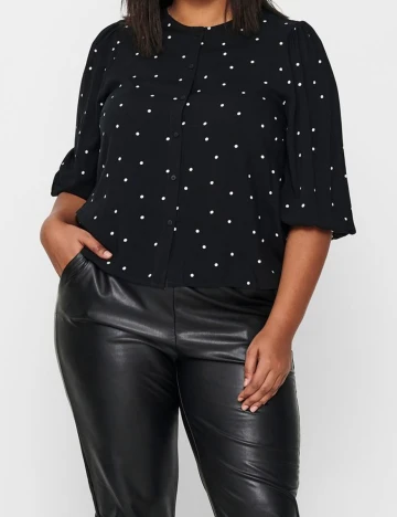 Camasa Only Carmakoma, negru, 48 Negru
