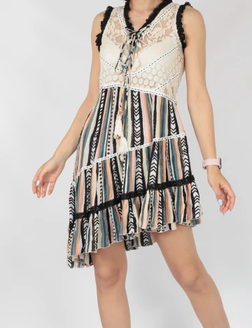 Rochie scurta Savage Culture, mix culori, XS