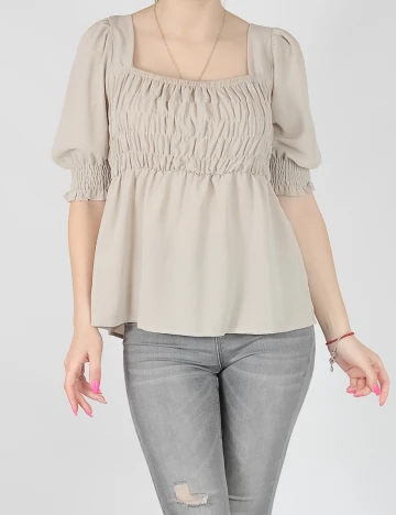 Bluza Jacqueline de Yong, bej, 38