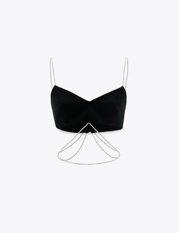 Top Zara, negru, S