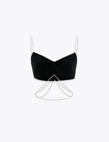 Top Zara, negru, S