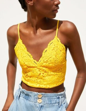 Top Zara, galben, M