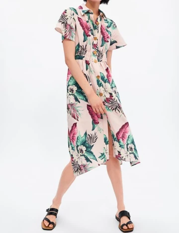 Rochie Medie Zara, bej, M