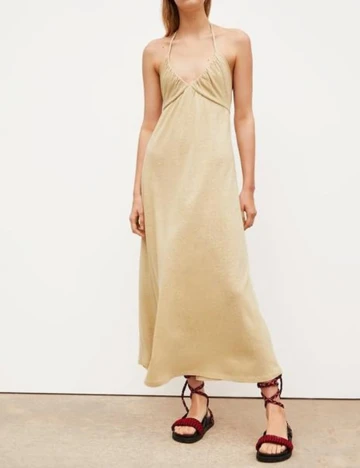 Rochie lunga Zara, crem, S Crem