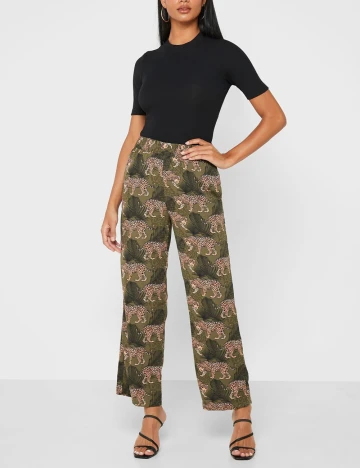 Pantaloni Jacqueline de Yong, verde inchis, 42 Verde