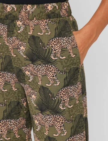 Pantaloni Jacqueline de Yong, verde inchis, 42 Verde