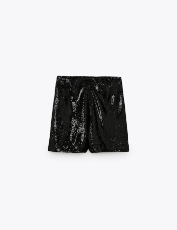 Pantaloni scurti Zara, negru, L