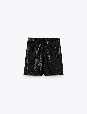 Pantaloni scurti Zara, negru, L Negru