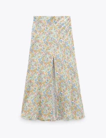 Fusta lunga Zara, floral, S Floral print