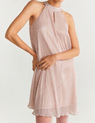 Rochie scurta Mango, roz pal, M