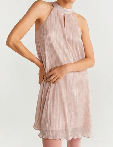 Rochie scurta Mango, roz pal, M