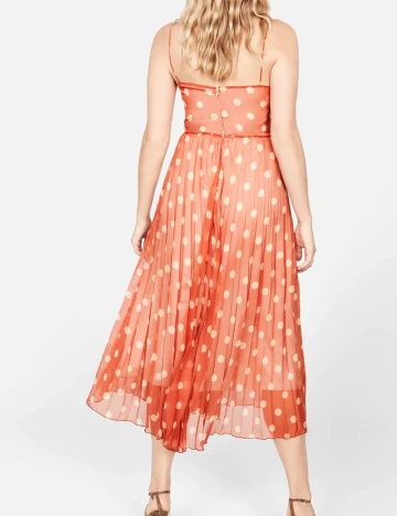 Rochie medie Mango, caramiziu, L