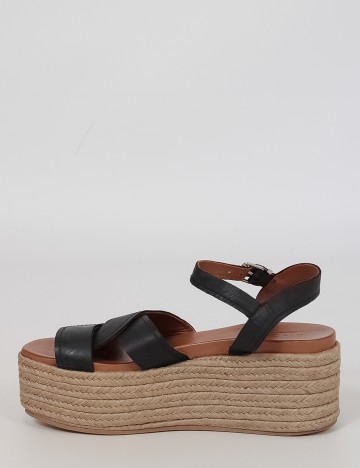 Sandale cu platforma INUOVO, negru, 37