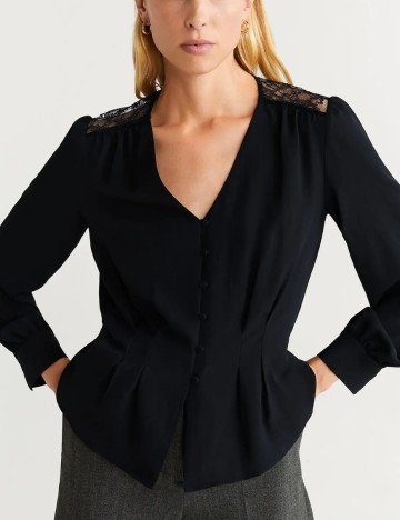 Bluza Mango, negru, M