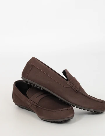 Mocasini Oltre, maro, 43 Maro