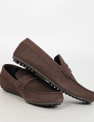 Mocasini Oltre, maro, 43 Maro