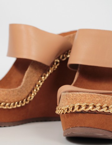 Sandale cu platforma DUMOND, crem, 40