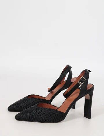 Pantofi cu toc Angel Alarcon, negru, 36 Negru