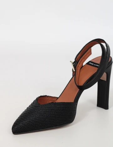Pantofi cu toc Angel Alarcon, negru, 36 Negru