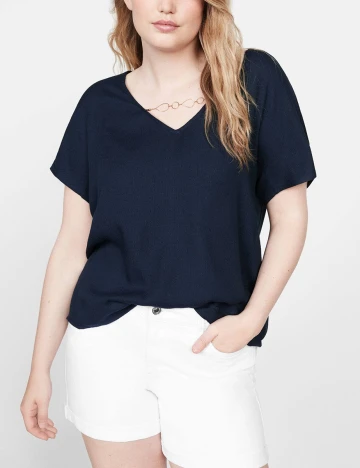 Tricou Mango, bleumarin, XL Albastru