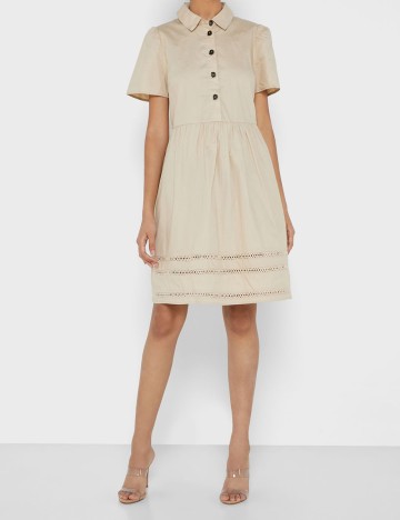 Rochie scurta Object, crem, 34