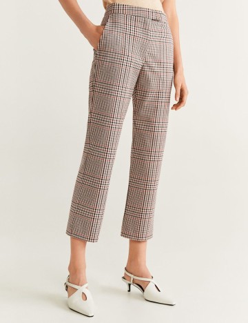 Pantaloni Mango, crem, 40