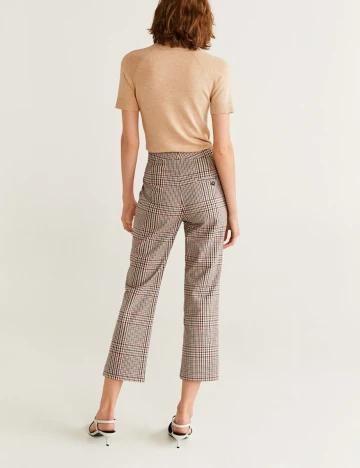 Pantaloni Mango, crem, 40 Crem