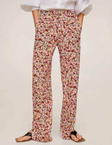 Pantaloni Mango, floral, L Floral print