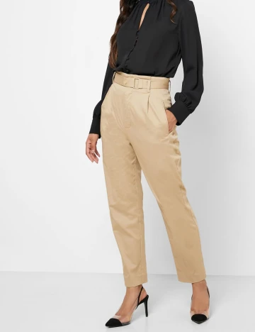 Pantaloni Mango, crem, 36 Crem