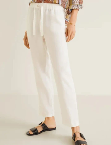 Pantaloni Mango, alb, XS