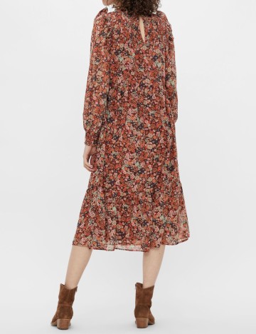 Rochie Medie Pieces, maro, M