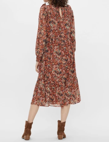 Rochie Medie Pieces, maro, M