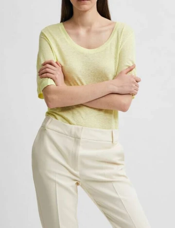 Tricou Selected Femme, galben, M
