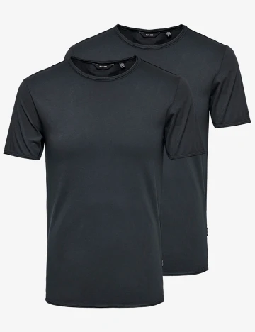 Set Tricouri Only, gri petrol, XL Gri