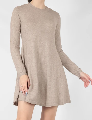 Rochie scurta Pieces, bej, XS