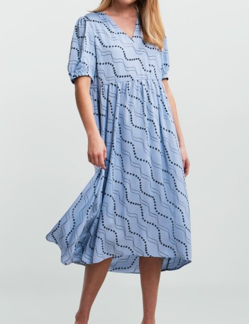 Rochie medie Pieces, albastru