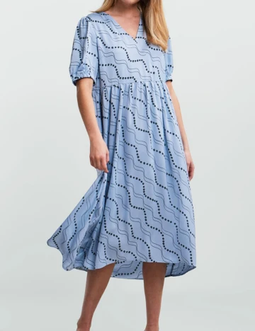 Rochie medie Pieces, albastru