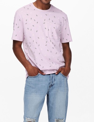 Tricou Only, roz, XS