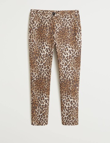 Pantaloni Mango, animal print, 40